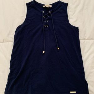 Navy Michael Kors Sleeveless Shirt